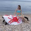 Anemoss Crab Round Beach Towel