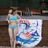 Anemoss Sailor Girl Round Beach Towel