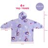 Milk&Moo Little Mermaid Wearable Blanket Hoodie Kid Boys Girls Purple