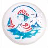 Anemoss Sailor Girl Round Beach Towel