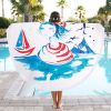 Anemoss Sailor Girl Round Beach Towel