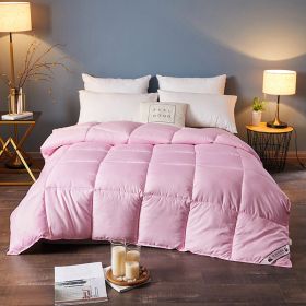 Down Duvet, Winter Duvet, Goose Down Duvet Core, Air Conditioner (Option: Pink-180x220cm-4)