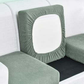 Pure color stretch all-inclusive sofa cover (Option: Cypress green-M)