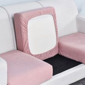 Pure color stretch all-inclusive sofa cover (Option: Dark pink-S)