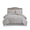 3 Piece Clipped Jacquard Duvet Cover Set