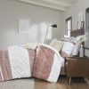 3 Piece Cotton Duvet Cover Set with Chenille Tufting